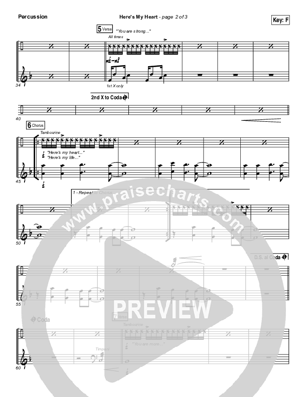 Here's My Heart Percussion (Lauren Daigle)