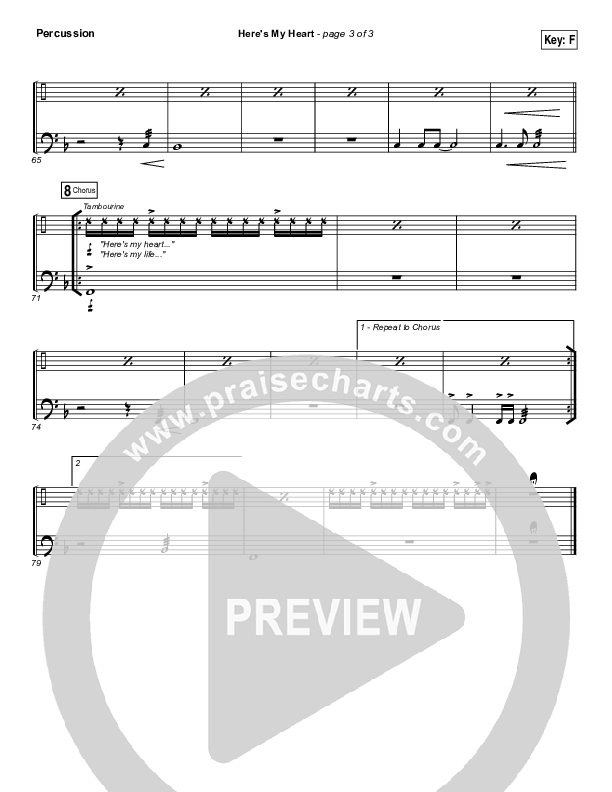 Here's My Heart Percussion (Lauren Daigle)