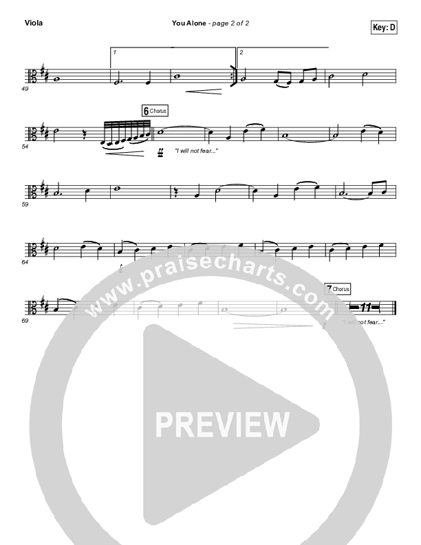 You Alone Viola (Lauren Daigle / North Point Worship)