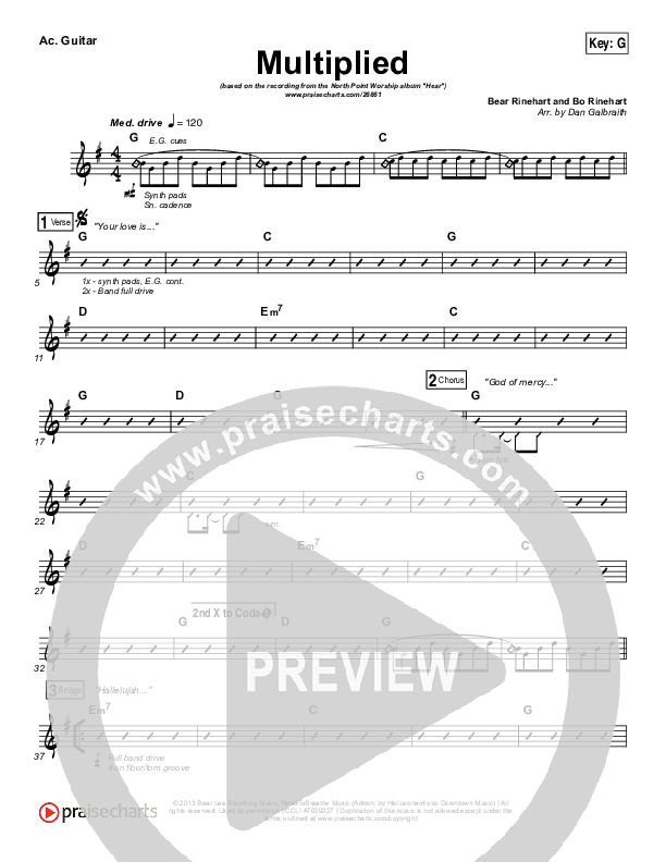 Multiplied Rhythm Chart (Print Only) (Steve Fee / North Point Worship)