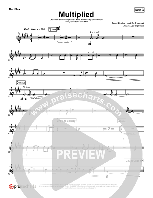 Multiplied Bari Sax (Steve Fee / North Point Worship)