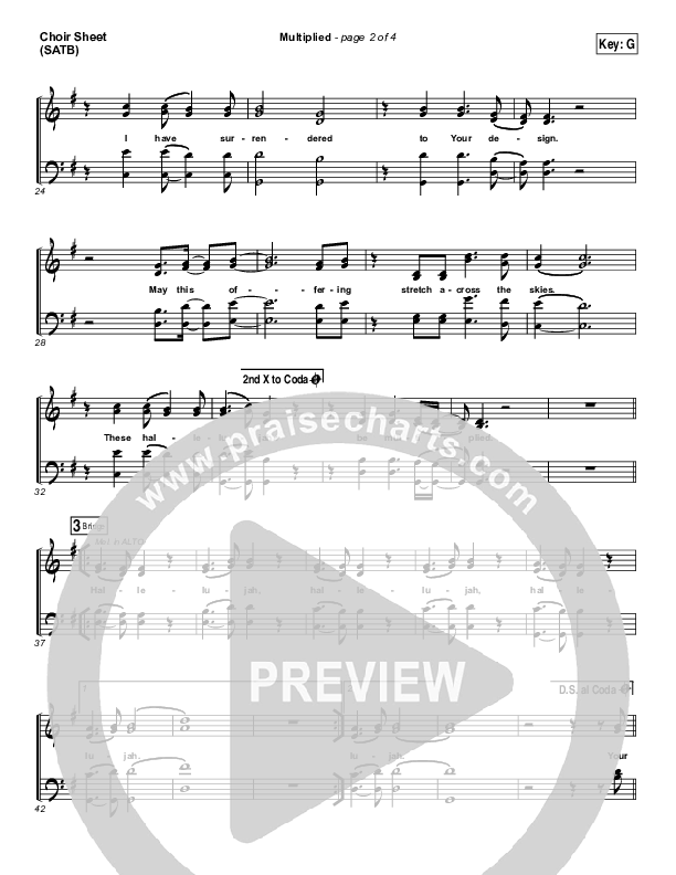 Multiplied Choir Sheet (SATB) (Print Only) (Steve Fee / North Point Worship)