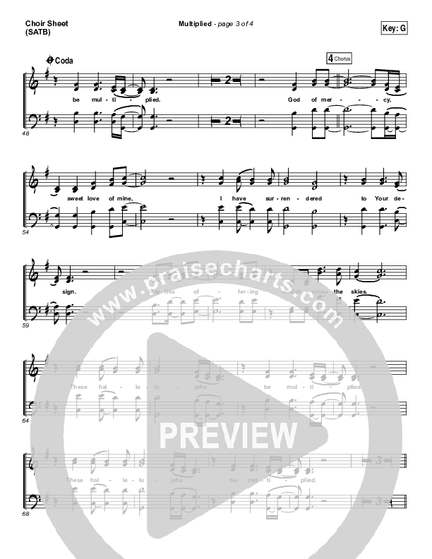 Multiplied Choir Sheet (SATB) (Print Only) (Steve Fee / North Point Worship)