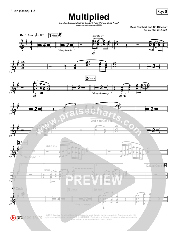 Multiplied Flute/Oboe 1/2/3 (Steve Fee / North Point Worship)