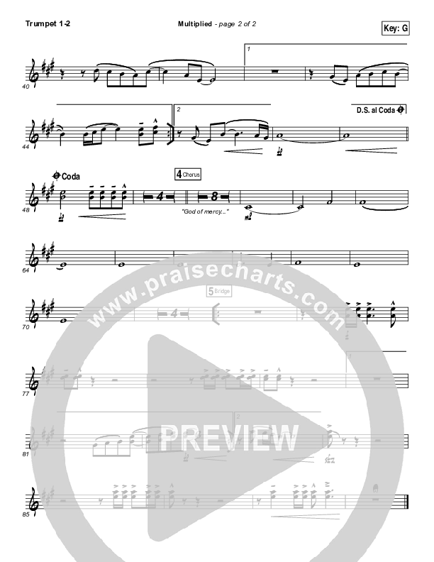 Multiplied Trumpet 1,2 (Steve Fee / North Point Worship)