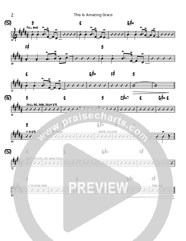This Is Amazing Grace Rhythm Chart (Chris Cauley / North Point Worship)