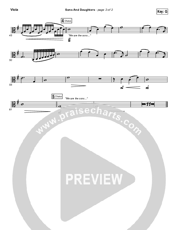 Sons And Daughters Viola (Brett Stanfill / North Point Worship)