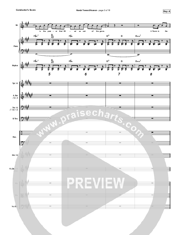 Hands Toward Heaven Conductor's Score (Chris Cauley / North Point Worship)