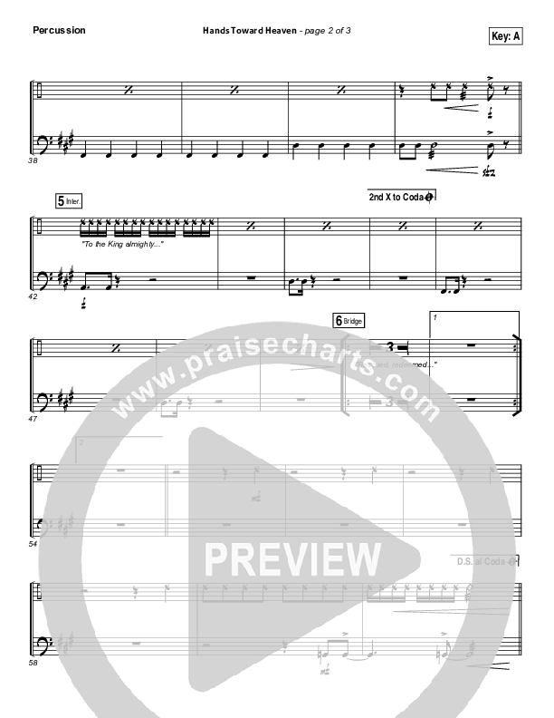 Hands Toward Heaven Percussion (Chris Cauley / North Point Worship)