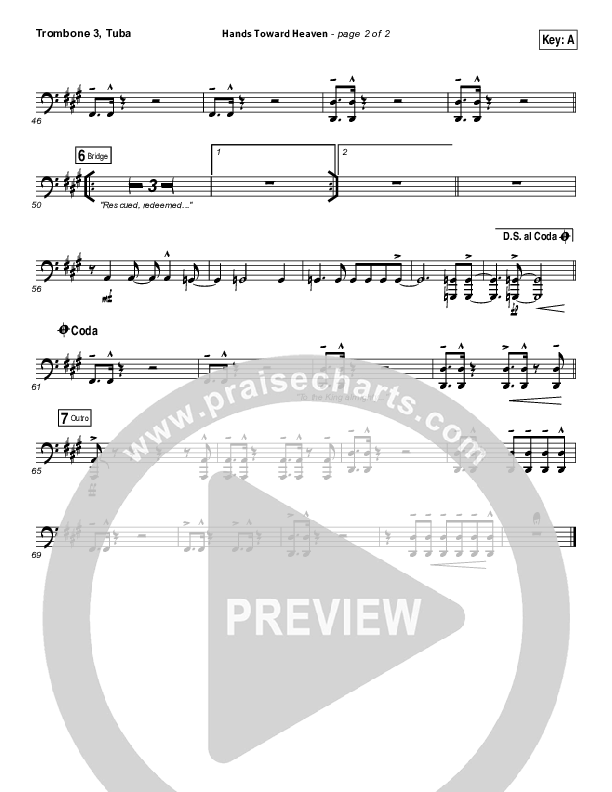 Hands Toward Heaven Trombone 3/Tuba (Chris Cauley / North Point Worship)