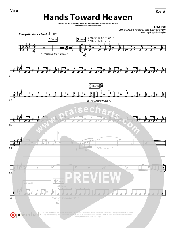 Hands Toward Heaven Viola (Chris Cauley / North Point Worship)