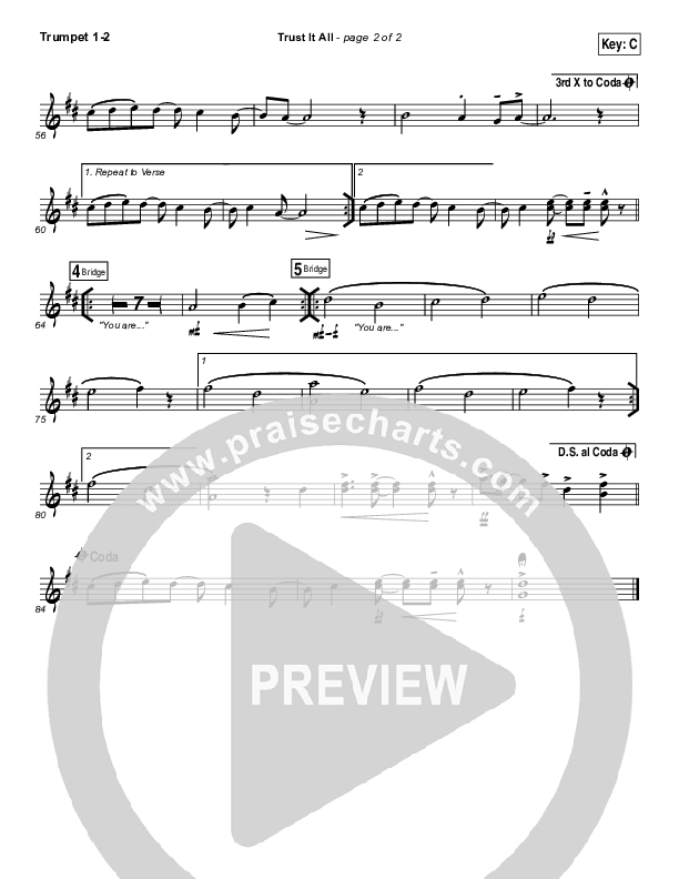 Trust It All Trumpet 1,2 (Brett Stanfill / North Point Worship)