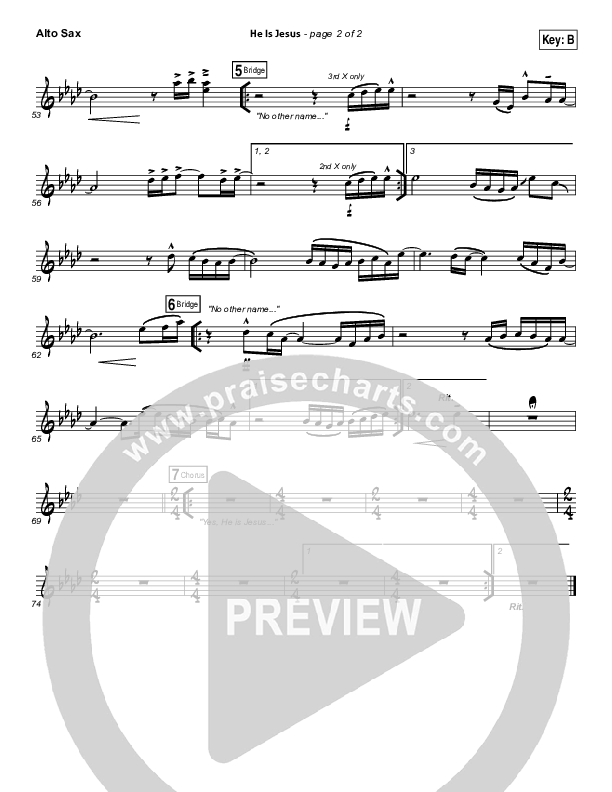 He Is Jesus Alto Sax (Seth Condrey / North Point Worship)