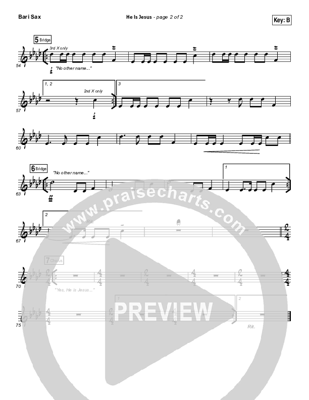 He Is Jesus Bari Sax (Seth Condrey / North Point Worship)