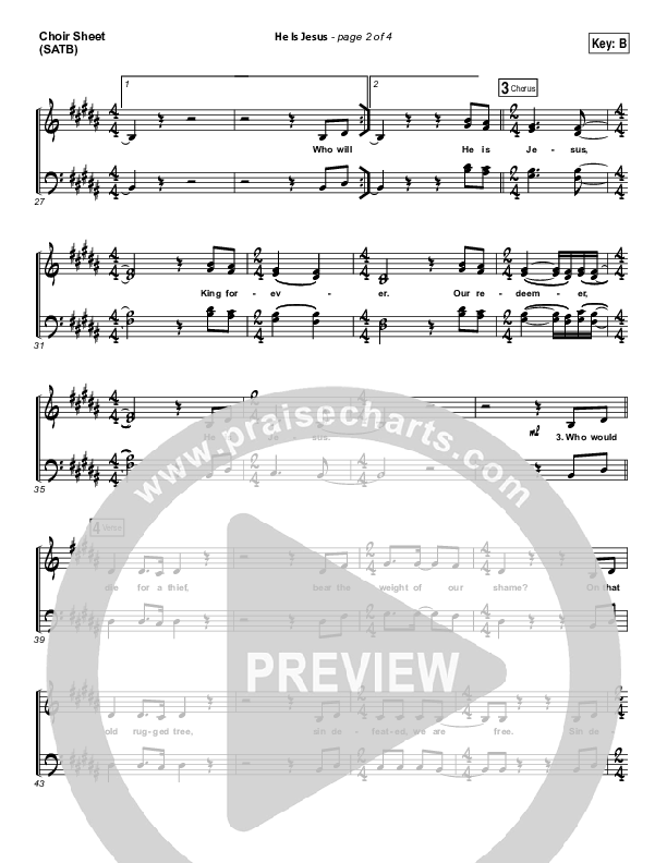 He Is Jesus Choir Sheet (SATB) (Seth Condrey / North Point Worship)