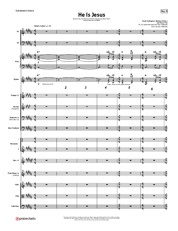 He Is Jesus Orchestration (Seth Condrey / North Point Worship)