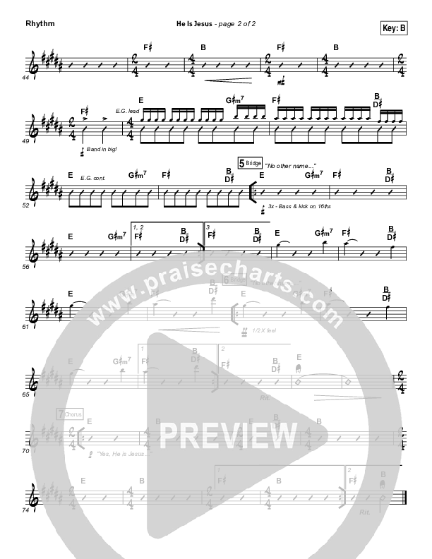 He Is Jesus Rhythm Chart (Seth Condrey / North Point Worship)