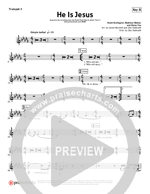 He Is Jesus Trumpet 3 (Seth Condrey / North Point Worship)