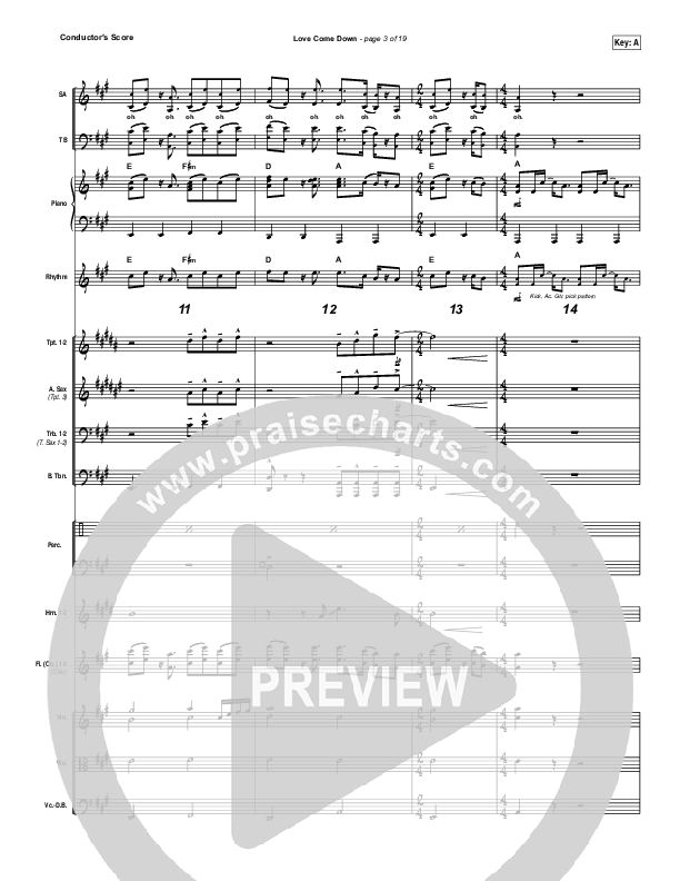 Love Come Down Conductor's Score (Heath Balltzglier / North Point Worship)