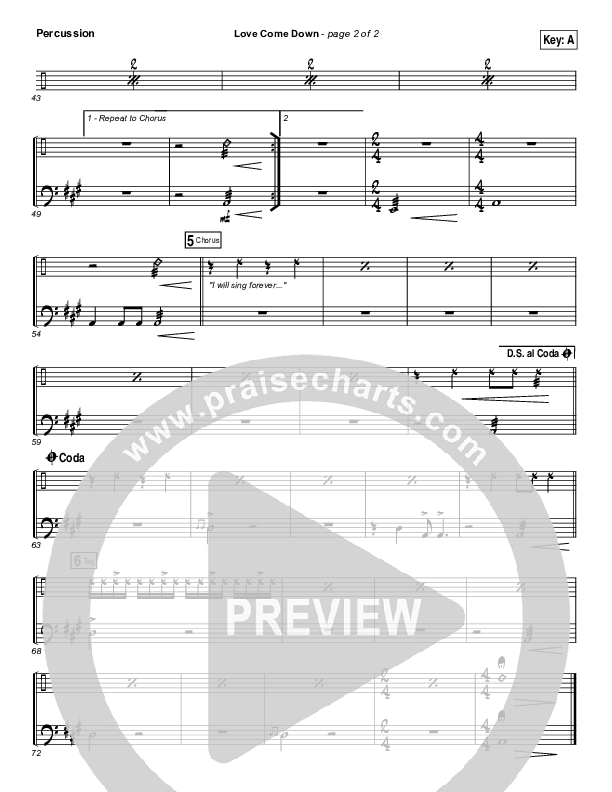 Love Come Down Percussion (Heath Balltzglier / North Point Worship)