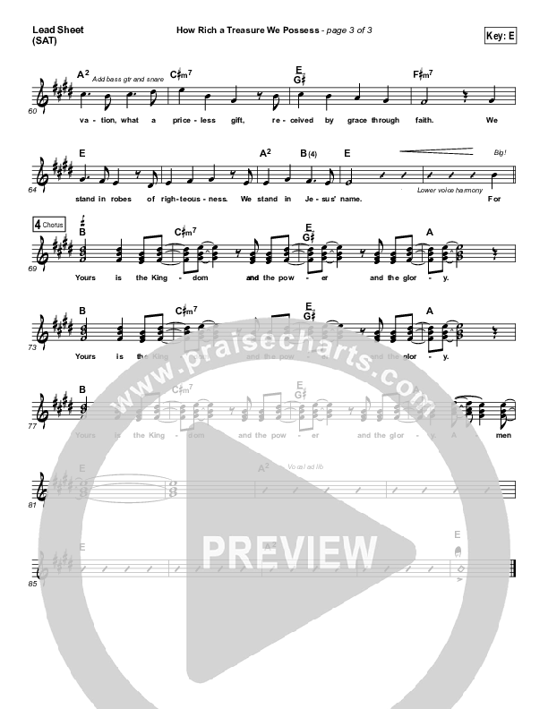 How Rich A Treasure We Possess Lead (SAT) (Matt Boswell)