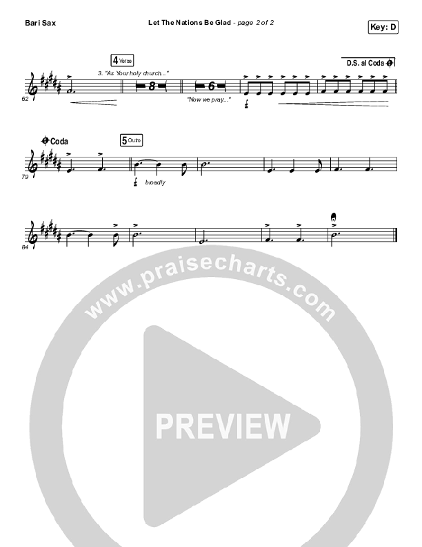 Let The Nations Be Glad Bari Sax (Matt Boswell)