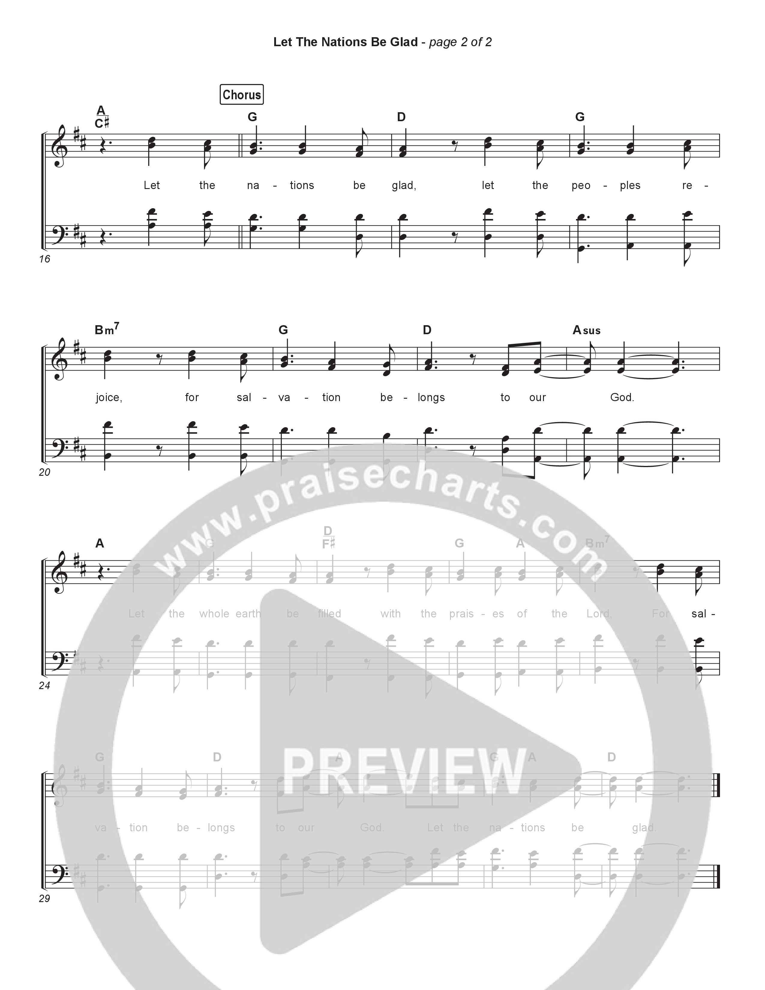 Let The Nations Be Glad Hymn Sheet (Matt Boswell)