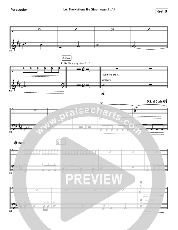 Let The Nations Be Glad Percussion (Matt Boswell)