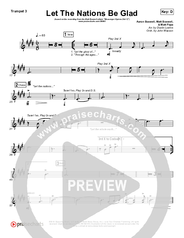 Let The Nations Be Glad Trumpet 3 (Matt Boswell)