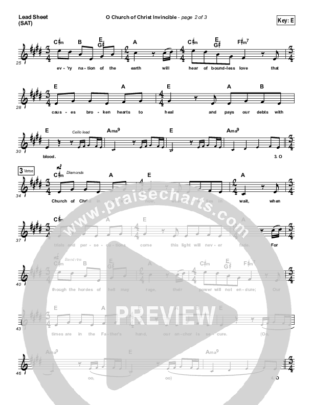 O Church Of Christ Invincible Lead (SAT) (Matt Boswell)