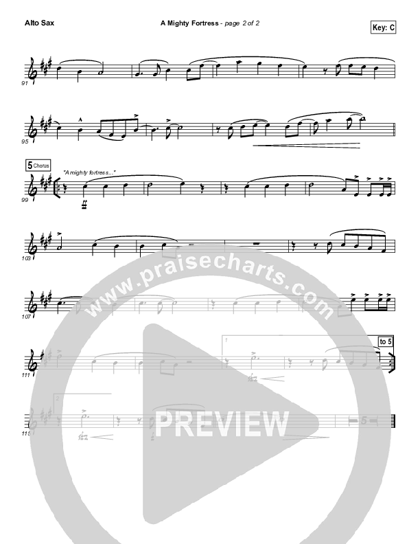 A Mighty Fortress Is Our God Alto Sax (Matt Boswell)