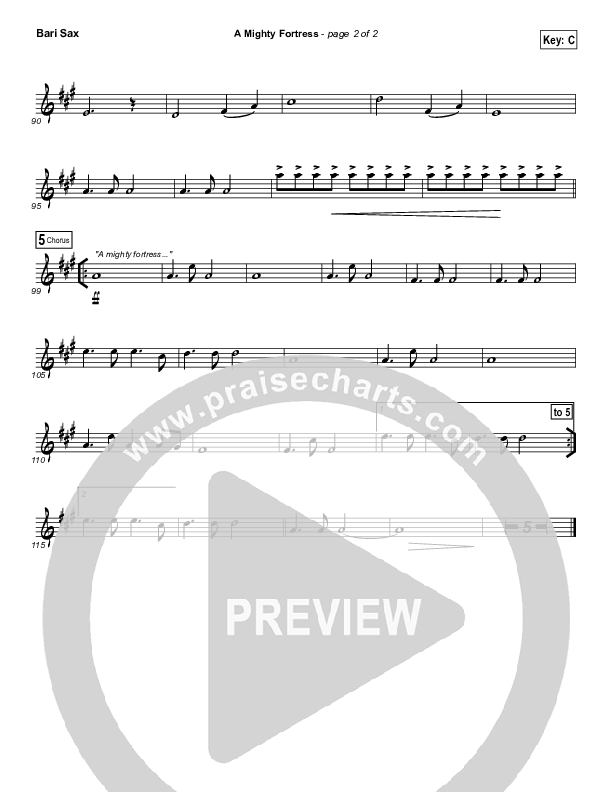 A Mighty Fortress Is Our God Bari Sax (Matt Boswell)