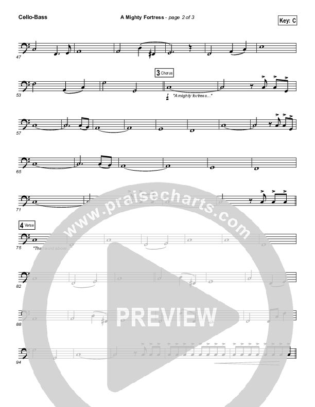 A Mighty Fortress Is Our God Cello/Bass (Matt Boswell)