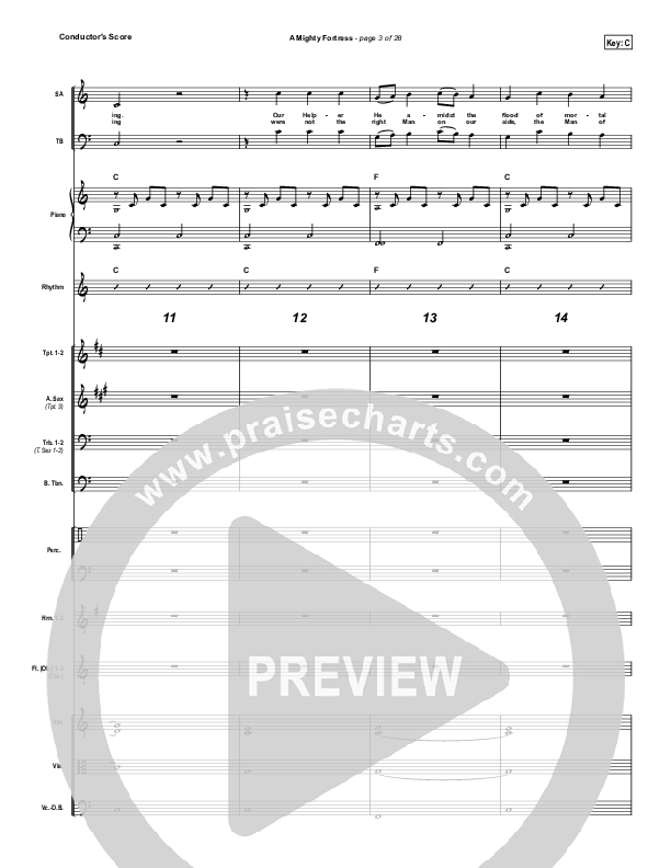 A Mighty Fortress Is Our God Conductor's Score (Matt Boswell)