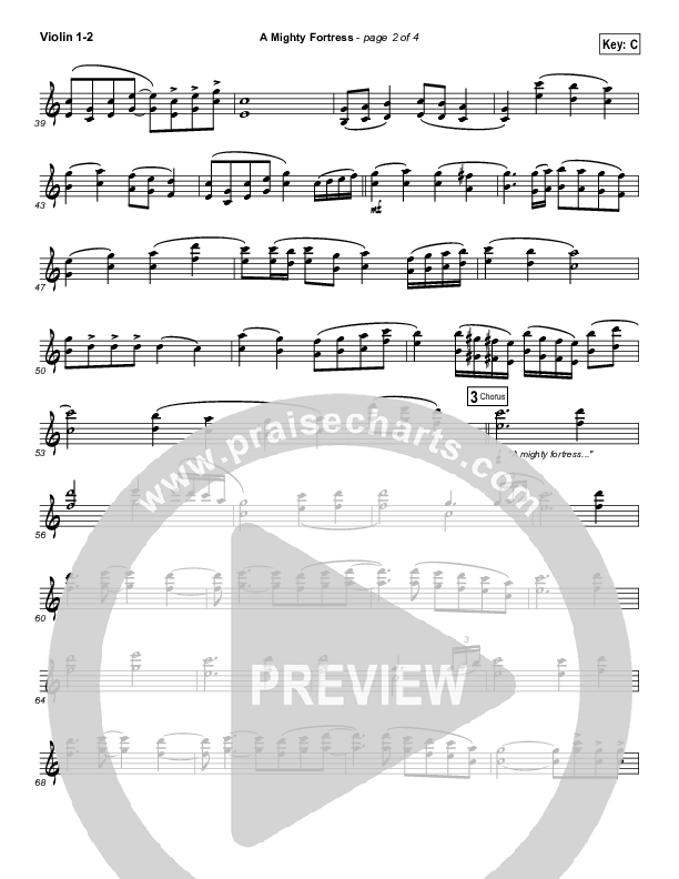 A Mighty Fortress Is Our God Violin 1/2 (Matt Boswell)