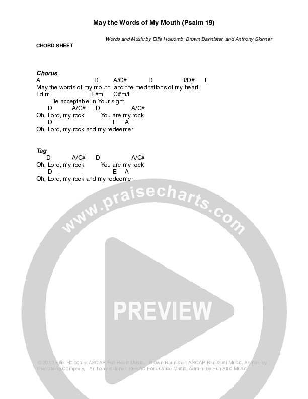 May The Words Chords & Lyrics (Ellie Holcomb)