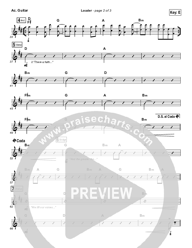 Louder Acoustic Guitar (Matt Redman)