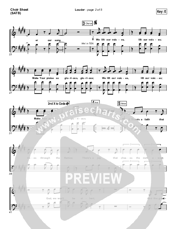 Louder Choir Vocals (SATB) (Matt Redman)