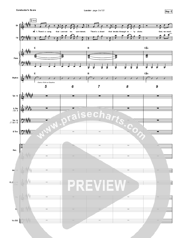 Louder Conductor's Score (Matt Redman)
