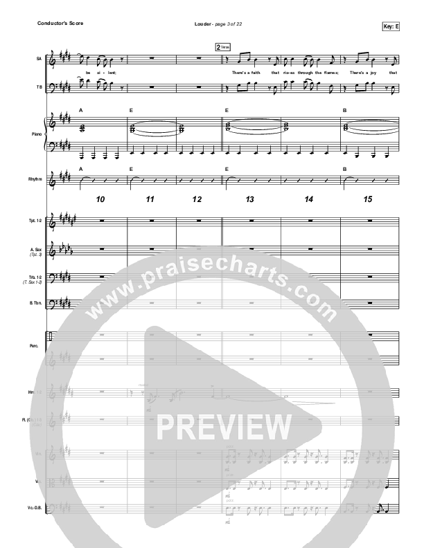 Louder Conductor's Score (Matt Redman)