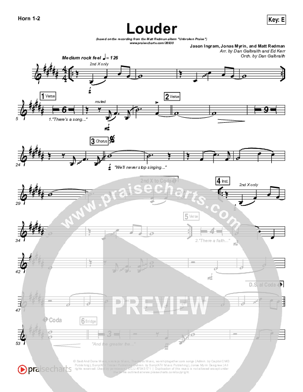 Louder French Horn 1/2 (Matt Redman)