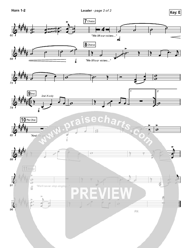 Louder French Horn 1/2 (Matt Redman)