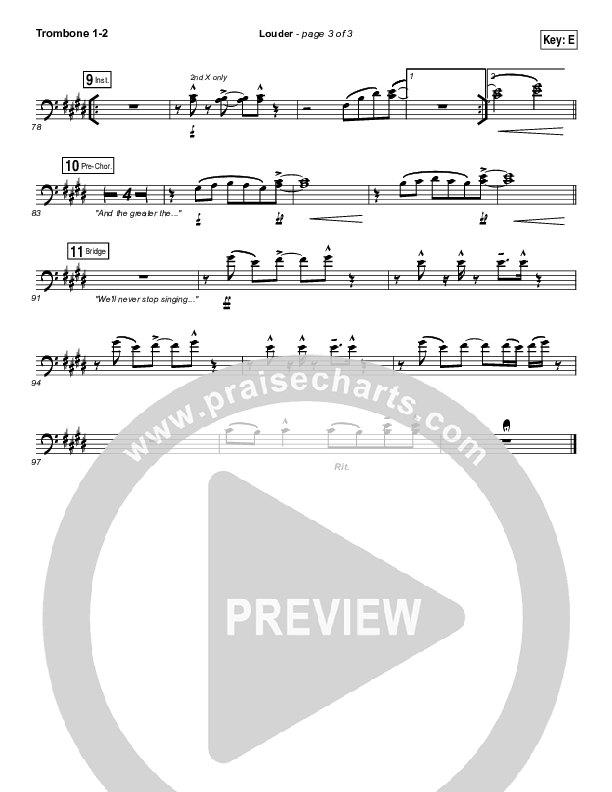 Louder Trombone 1/2 (Matt Redman)