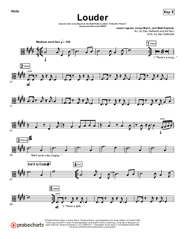 Louder Viola (Matt Redman)