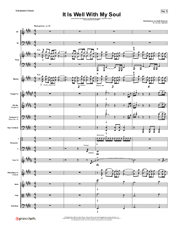 It Is Well With My Soul Conductor's Score (Matt Redman)