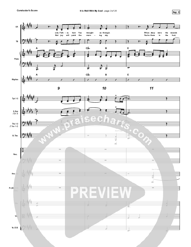 It Is Well With My Soul Conductor's Score (Matt Redman)