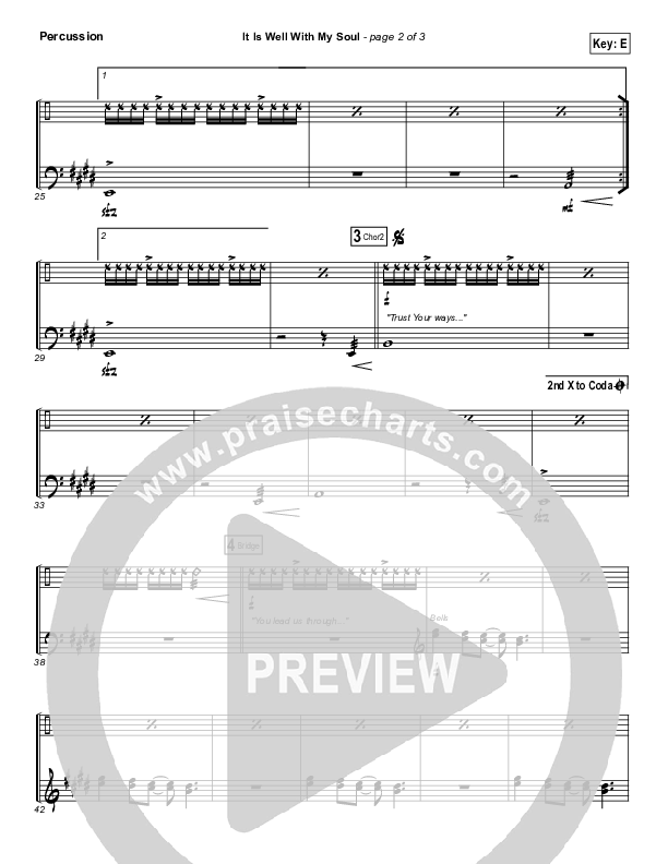 It Is Well With My Soul Percussion (Matt Redman)