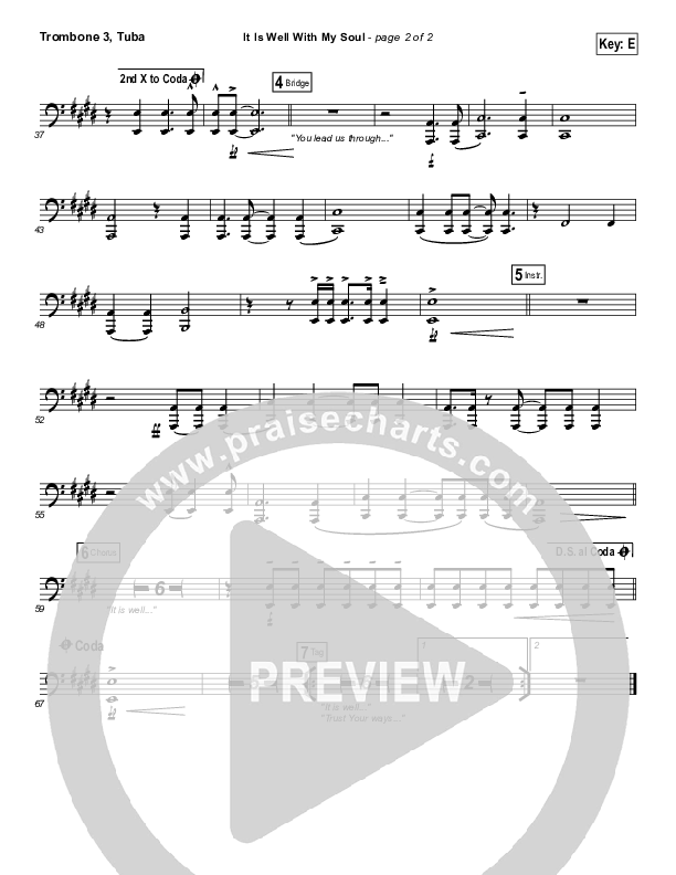 It Is Well With My Soul Trombone 3/Tuba (Matt Redman)