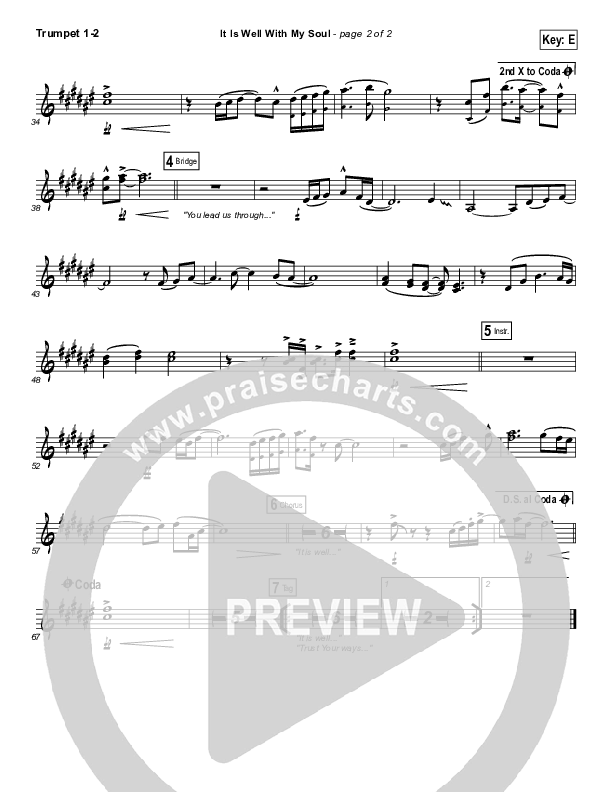 It Is Well With My Soul Trumpet 1,2 (Matt Redman)