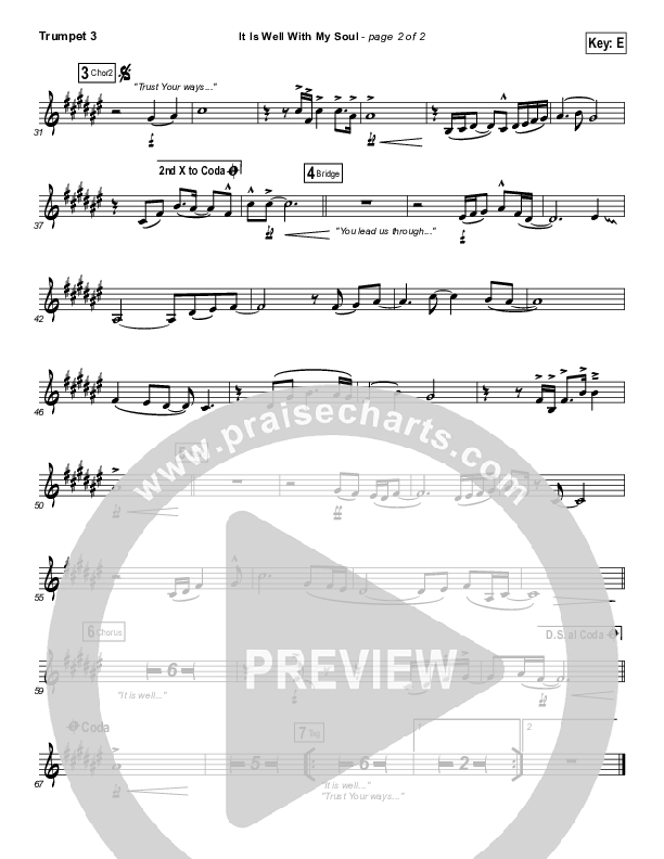 It Is Well With My Soul Trumpet 3 (Matt Redman)